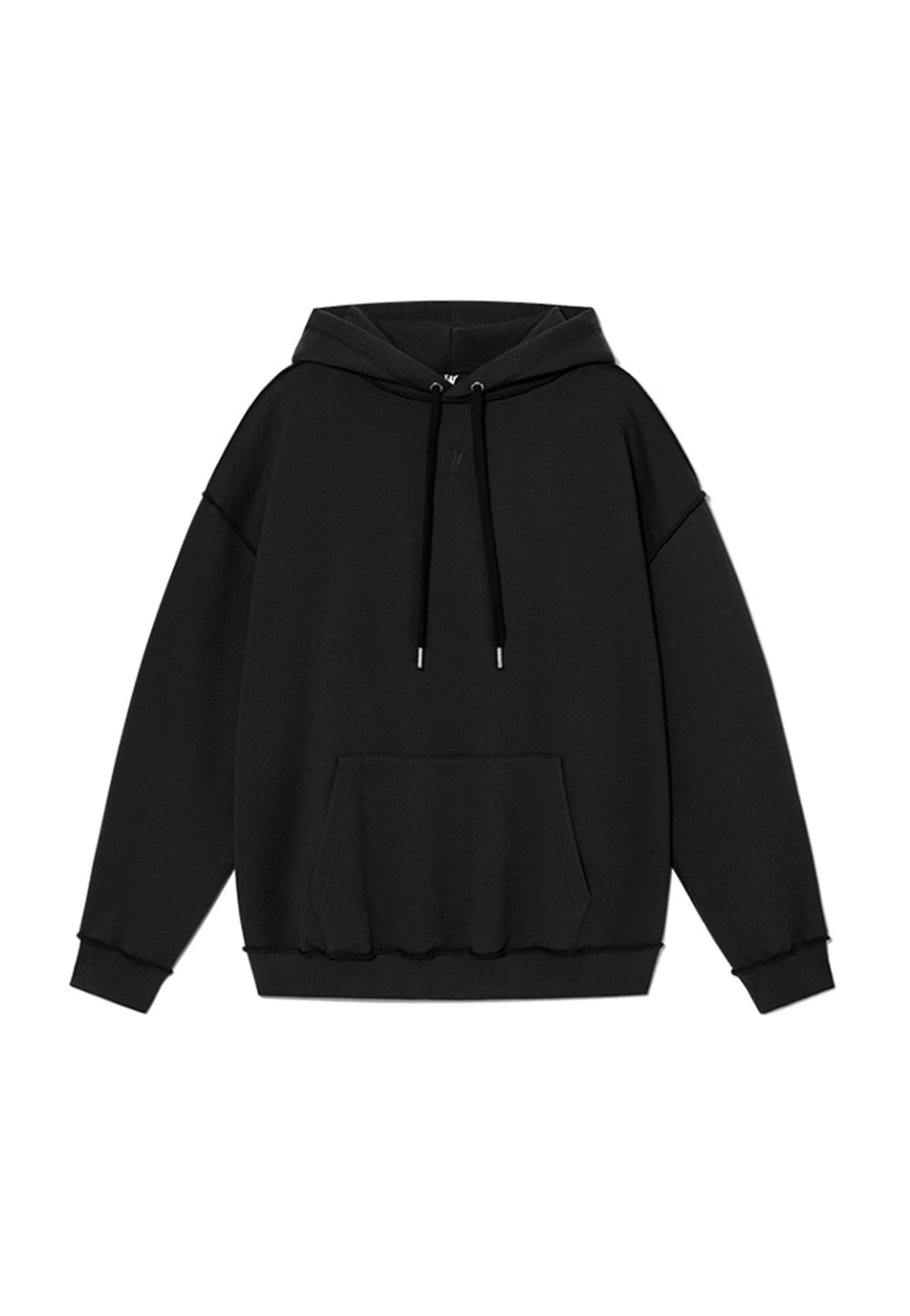 Signature reverse heavy hoodie - BLACK